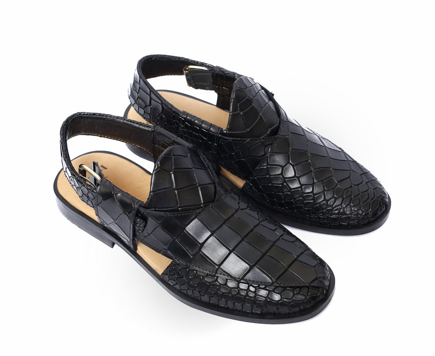 Hitz Men's Brown Leather Peshawari Sandals with Buckle Closure – Hitz Shoes  Online