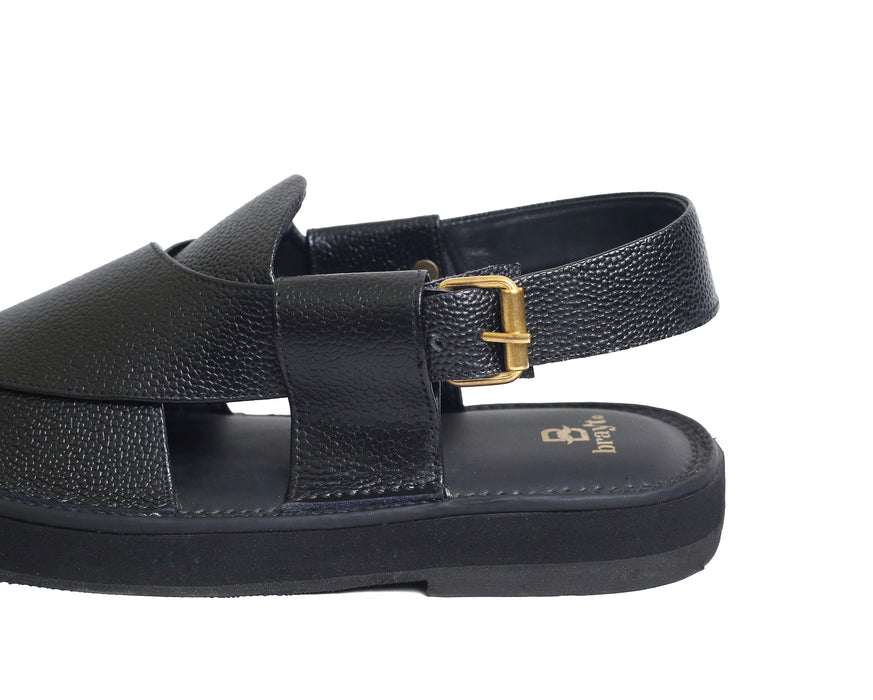 Kaptaan on sale chappal black