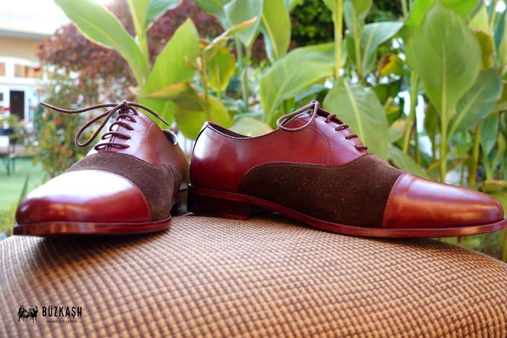 Burgundy cap hot sale toe oxford